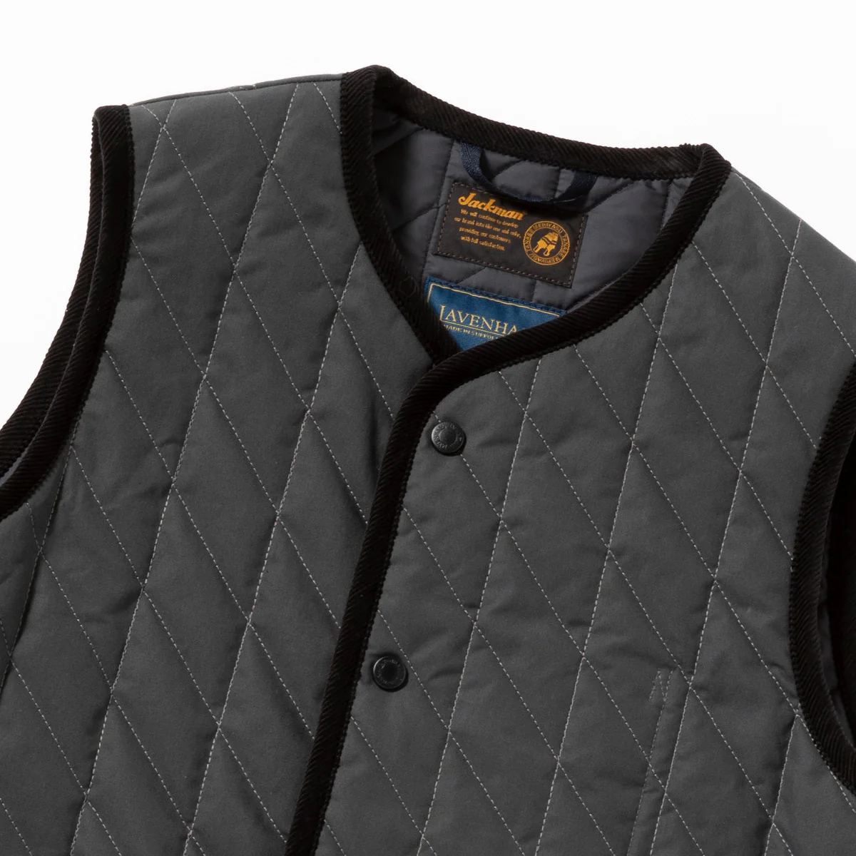 Jackman Bound Pocket Collarless Gilet - Image 3