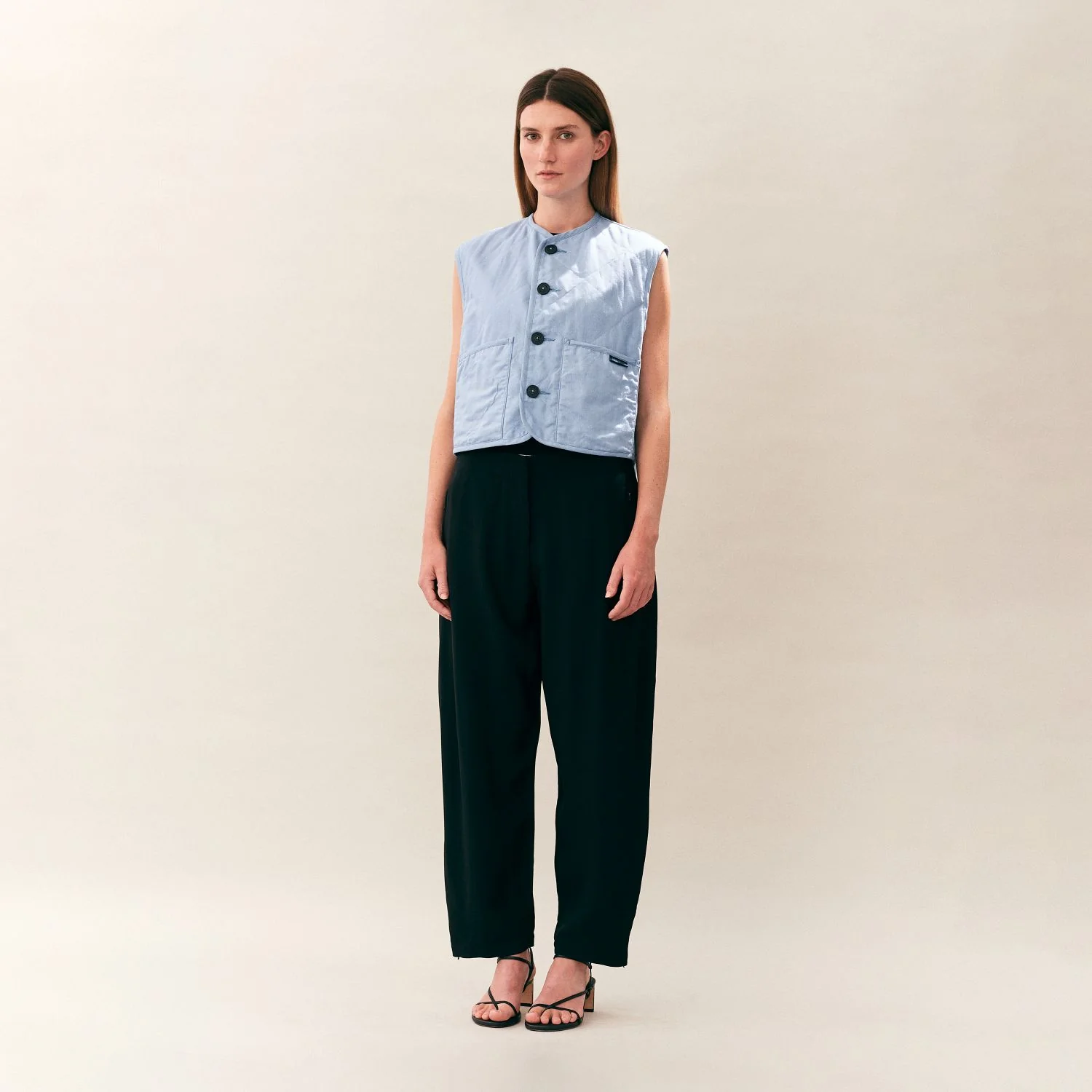 Linen Cotton Cropped Cocoon Thornham - Image 2