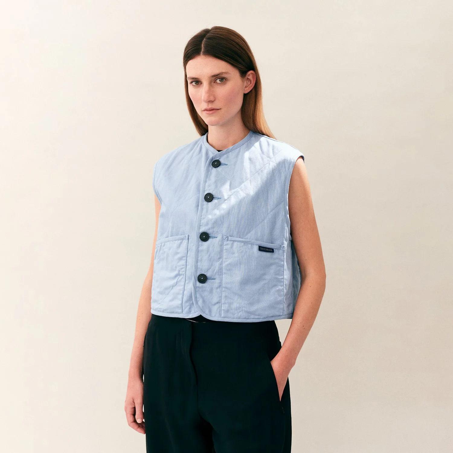 Linen Cotton Cropped Cocoon Thornham - Image 3