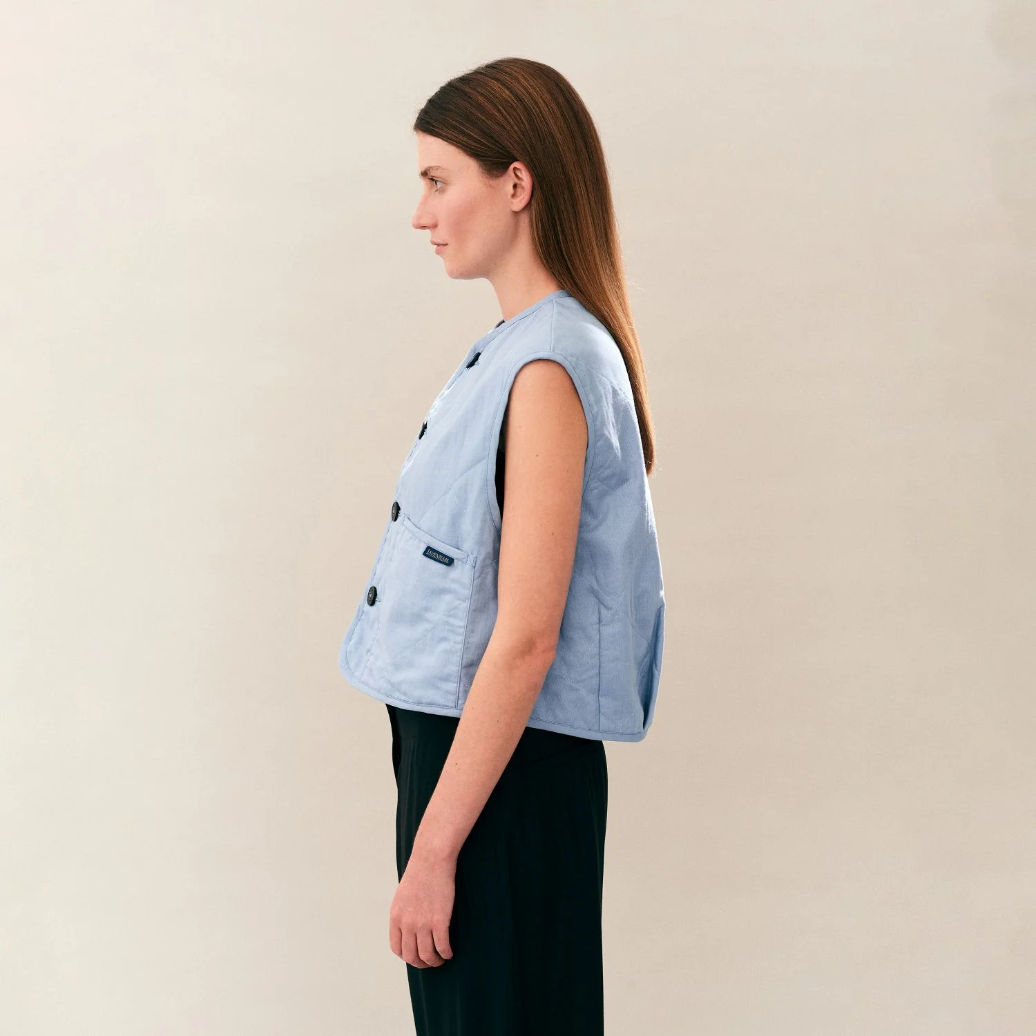 Linen Cotton Cropped Cocoon Thornham - Image 4