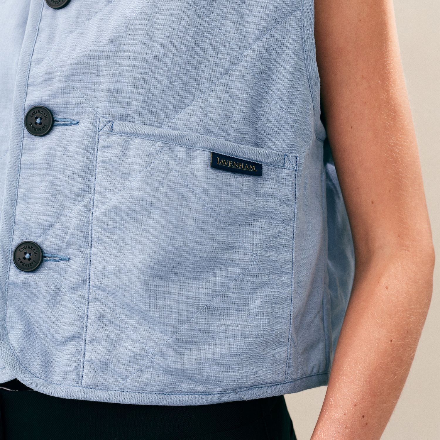 Linen Cotton Cropped Cocoon Thornham - Image 5