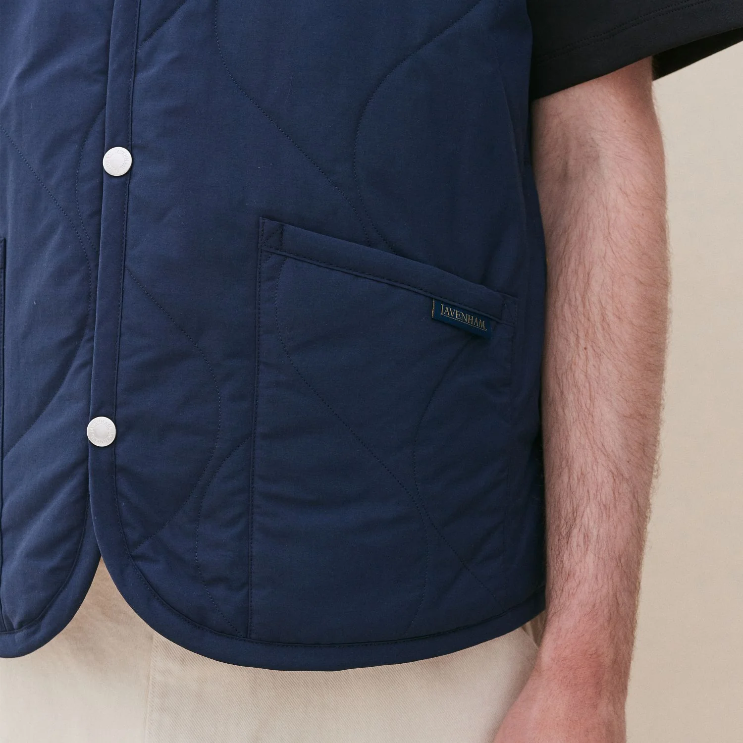 Stud Front Bomber Gilet - Image 3